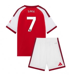 Arsenal Bukayo Saka #7 Jalkapallovaatteet Lasten Kotipeliasu 2026-27 Lyhythihainen (+ Lyhyet housut)